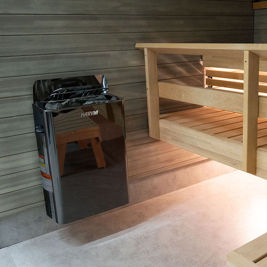 Harvia The Wall SW80 Electric Sauna Heater with Built-In Controls & Sauna Stones Included — product photo