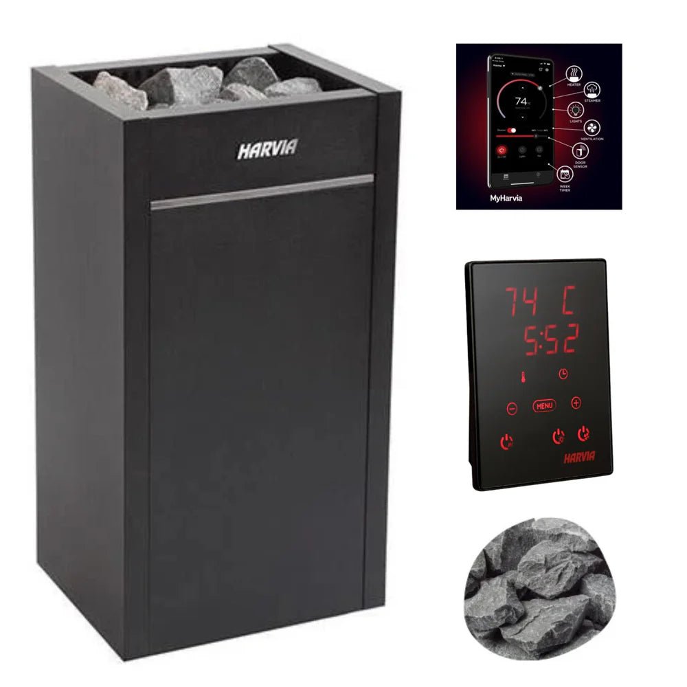 Harvia Virta 10.5kW WiFi Heater Package w/ NEW Fenix Controller - NW Immersion
