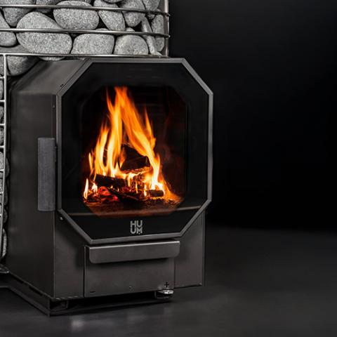 HUUM HIVE Flow Mini LS Sauna Stove with Firebox Extension - Complete Package Options - NW Immersion