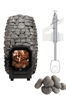 HUUM HIVE Flow Mini Sauna Stove Package with Thru Ceiling Chimney