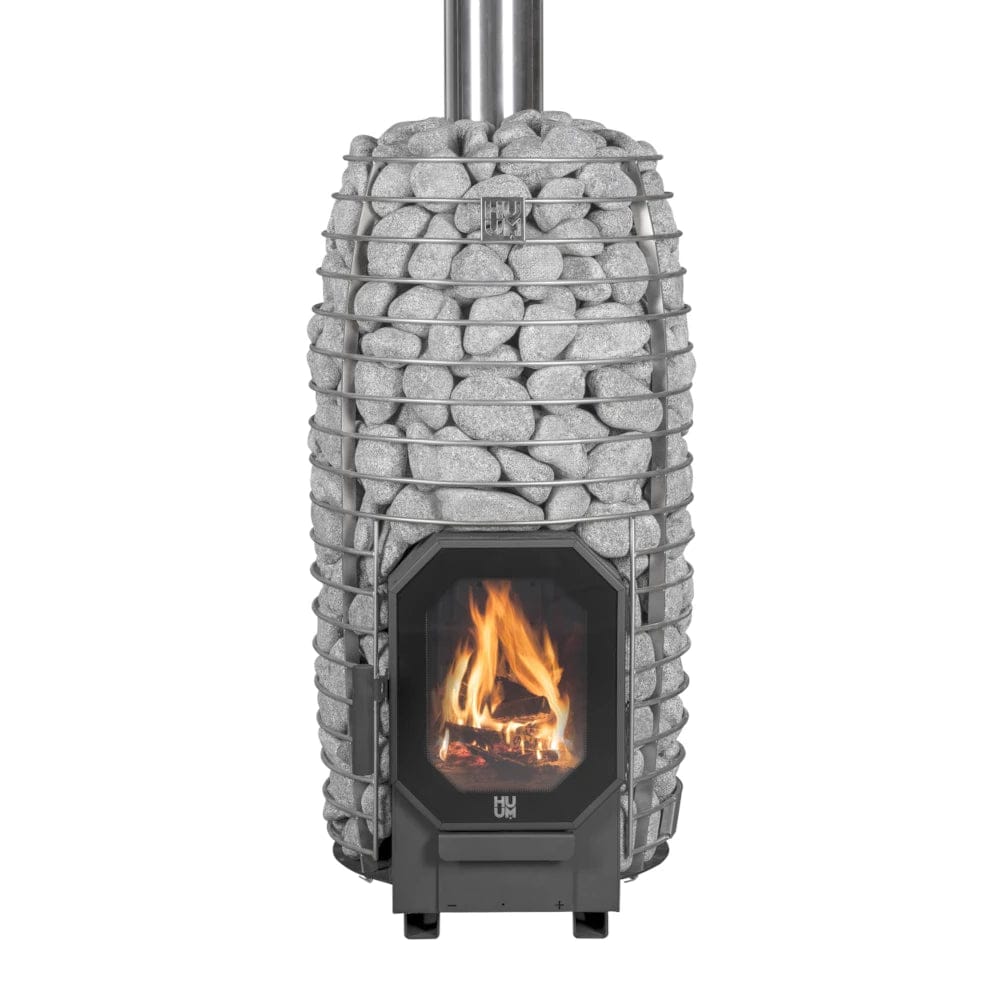 HUUM HIVE Flow Mini Wood-Burning Sauna Stove Package with Stones - NW Immersion