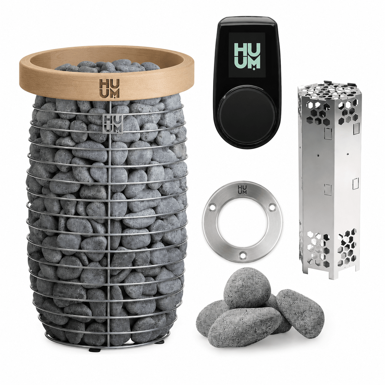 HUUM Hive Mini Series 10.5kW Sauna Heater Package w/ UKU WiFi Black - NW Immersion