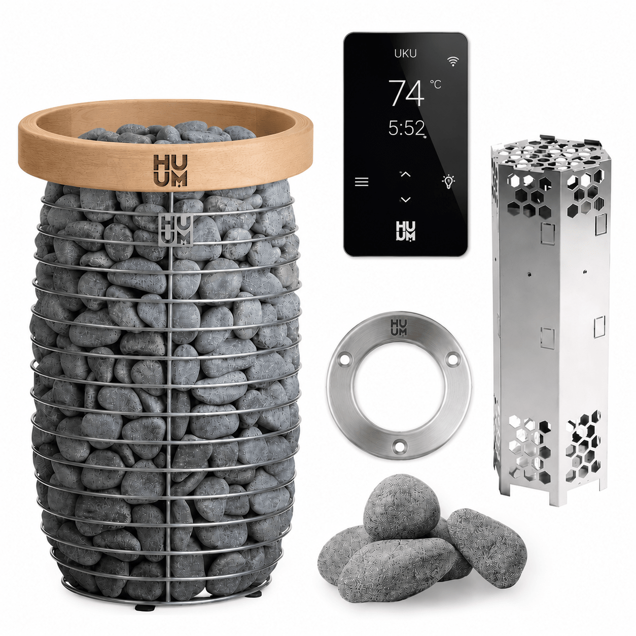 HUUM Hive Mini Series 10.5kW Sauna Heater Package w/ UKU WiFi Glass - NW Immersion
