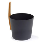 KOLO Bucket 3 Sauna Bucket with straight handle, Bamboo/Aluminum, 1Gal - BLACK - NW Immersion