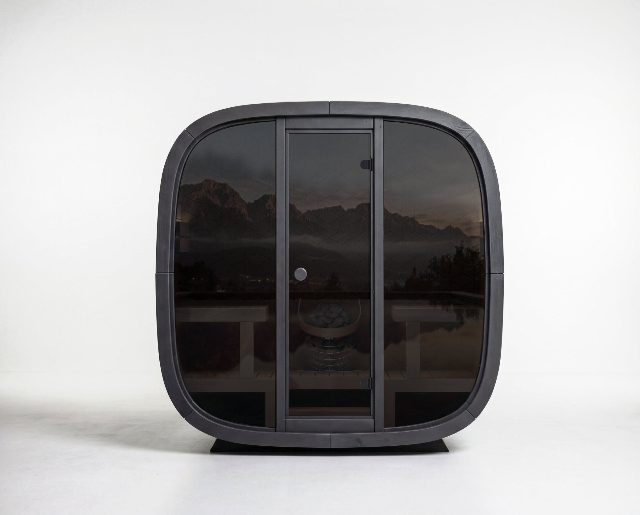 Leil Black Cube - Premium 4 - Person Outdoor Sauna Kit - NW Immersion