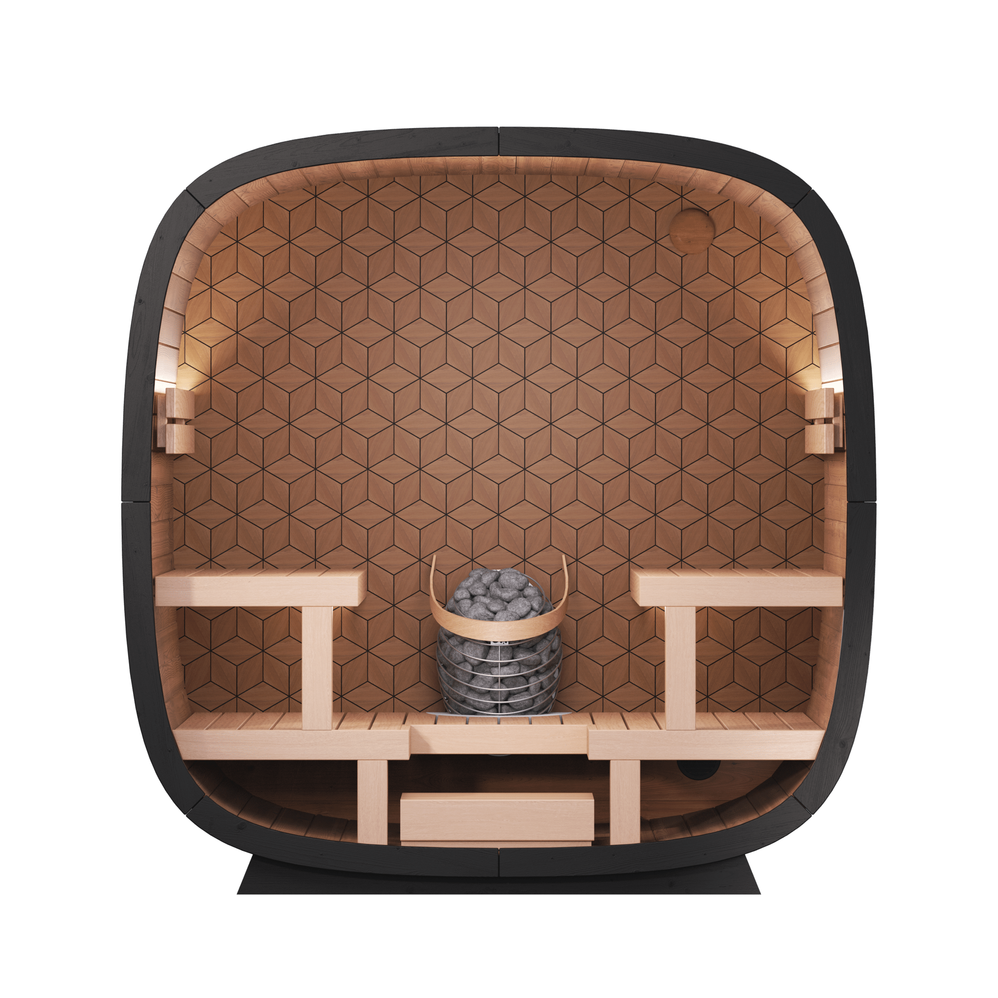 Leil Black Cube - Premium 4 - Person Outdoor Sauna Kit - NW Immersion