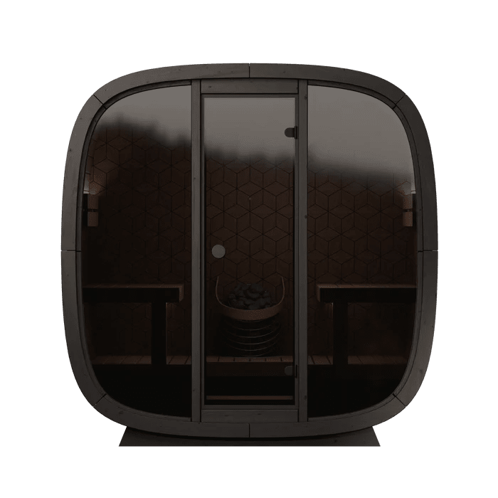 Leil Black Cube - Premium 4 - Person Outdoor Sauna Kit - NW Immersion