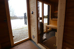 Leil Patio M, 5-Person Outdoor Traditional Finnish Sauna with Front Room - NW Immersion