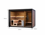 Leil Patio M, 5-Person Outdoor Traditional Finnish Sauna with Front Room - NW Immersion