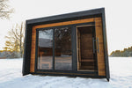 Leil Patio M, 5-Person Outdoor Traditional Finnish Sauna with Front Room - NW Immersion