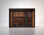Leil Patio M, 5-Person Outdoor Traditional Finnish Sauna with Front Room - NW Immersion