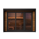 Leil Patio M, 5-Person Outdoor Traditional Finnish Sauna with Front Room - NW Immersion