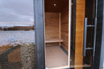 Leil Patio M, 5-Person Outdoor Traditional Finnish Sauna with Front Room - NW Immersion