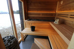 Leil Patio M, 5-Person Outdoor Traditional Finnish Sauna with Front Room - NW Immersion