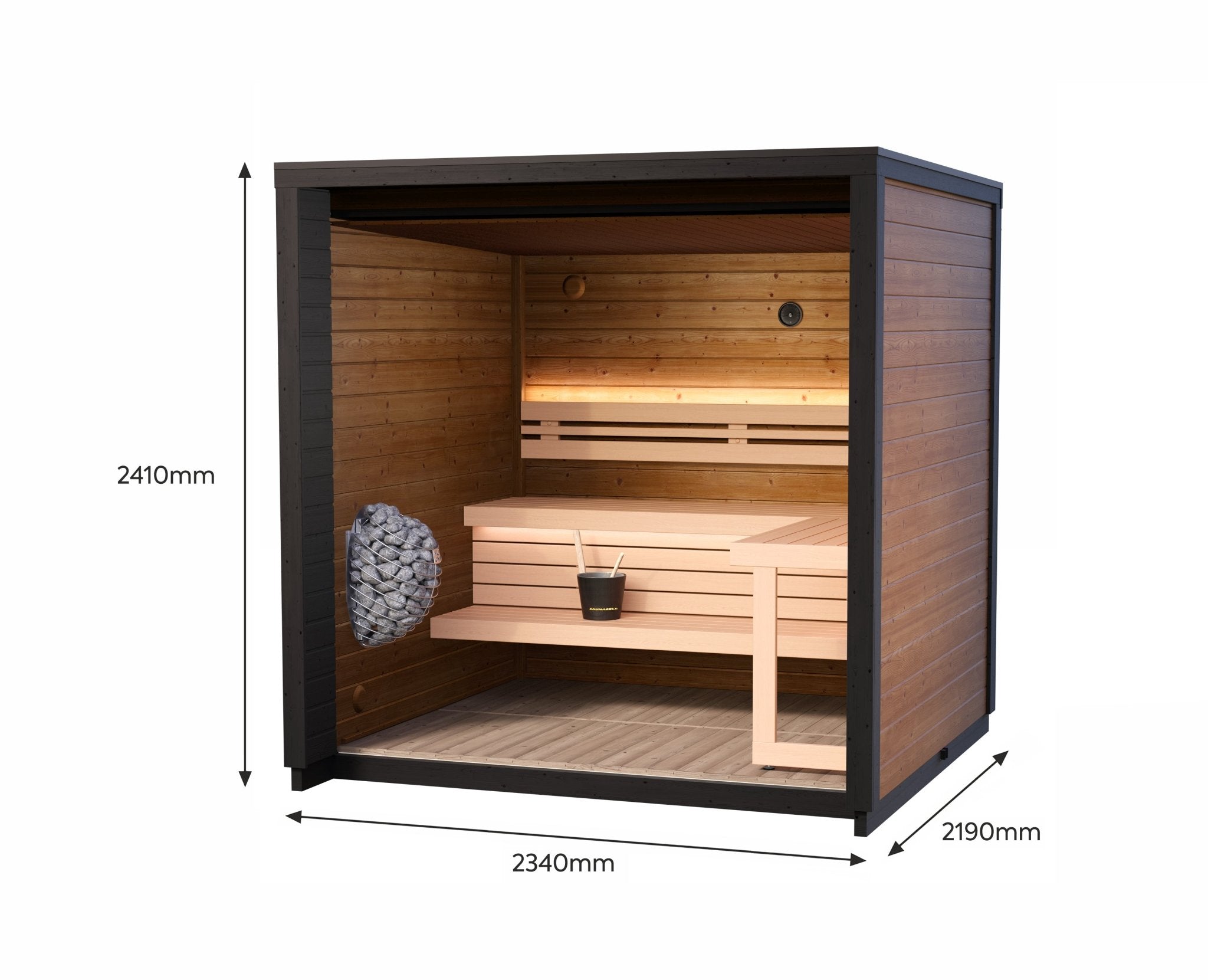Leil Patio XS 4 Person Outdoor Sauna - NW Immersion