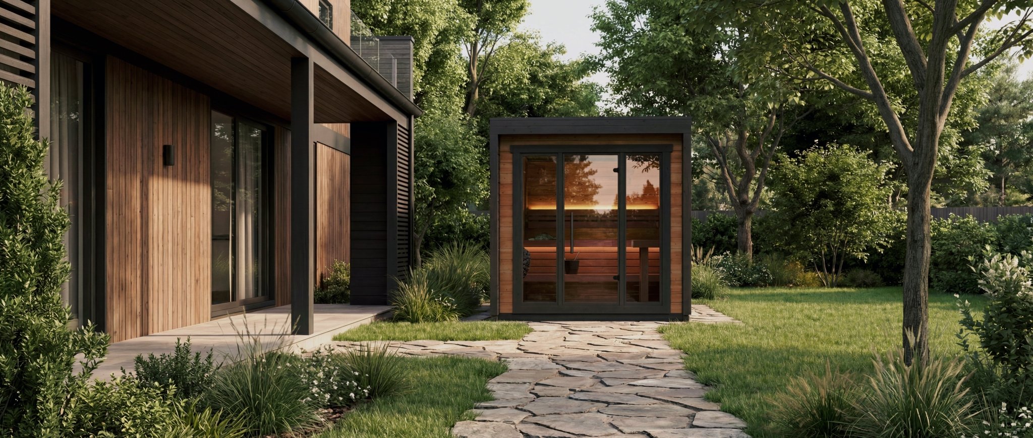 Leil Patio XS 4 Person Outdoor Sauna - NW Immersion