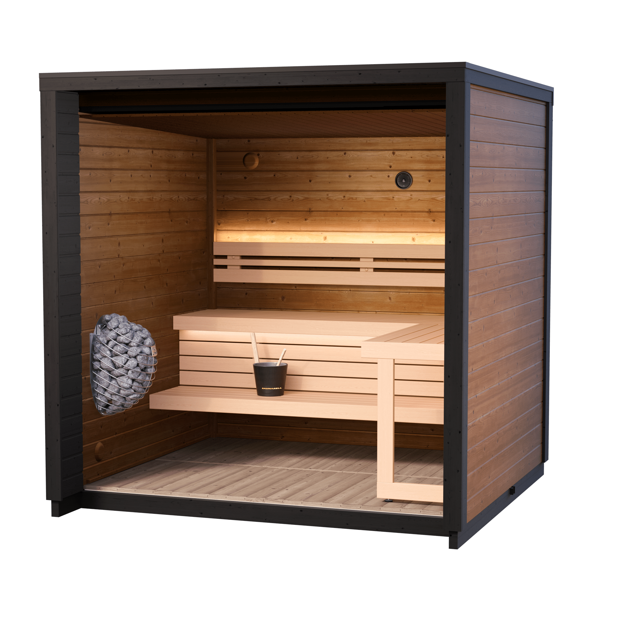 Leil Patio XS 4 Person Outdoor Sauna - NW Immersion