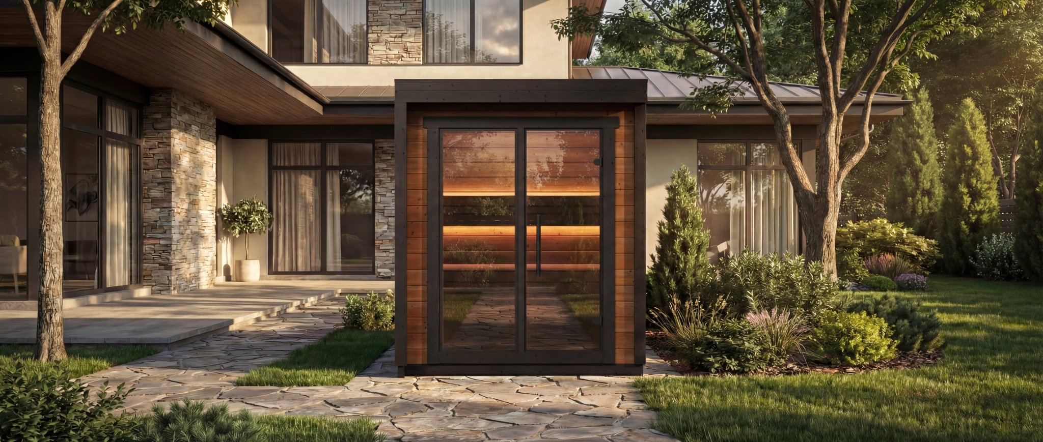 Leil Patio XXS 3 Person Outdoor Sauna - NW Immersion