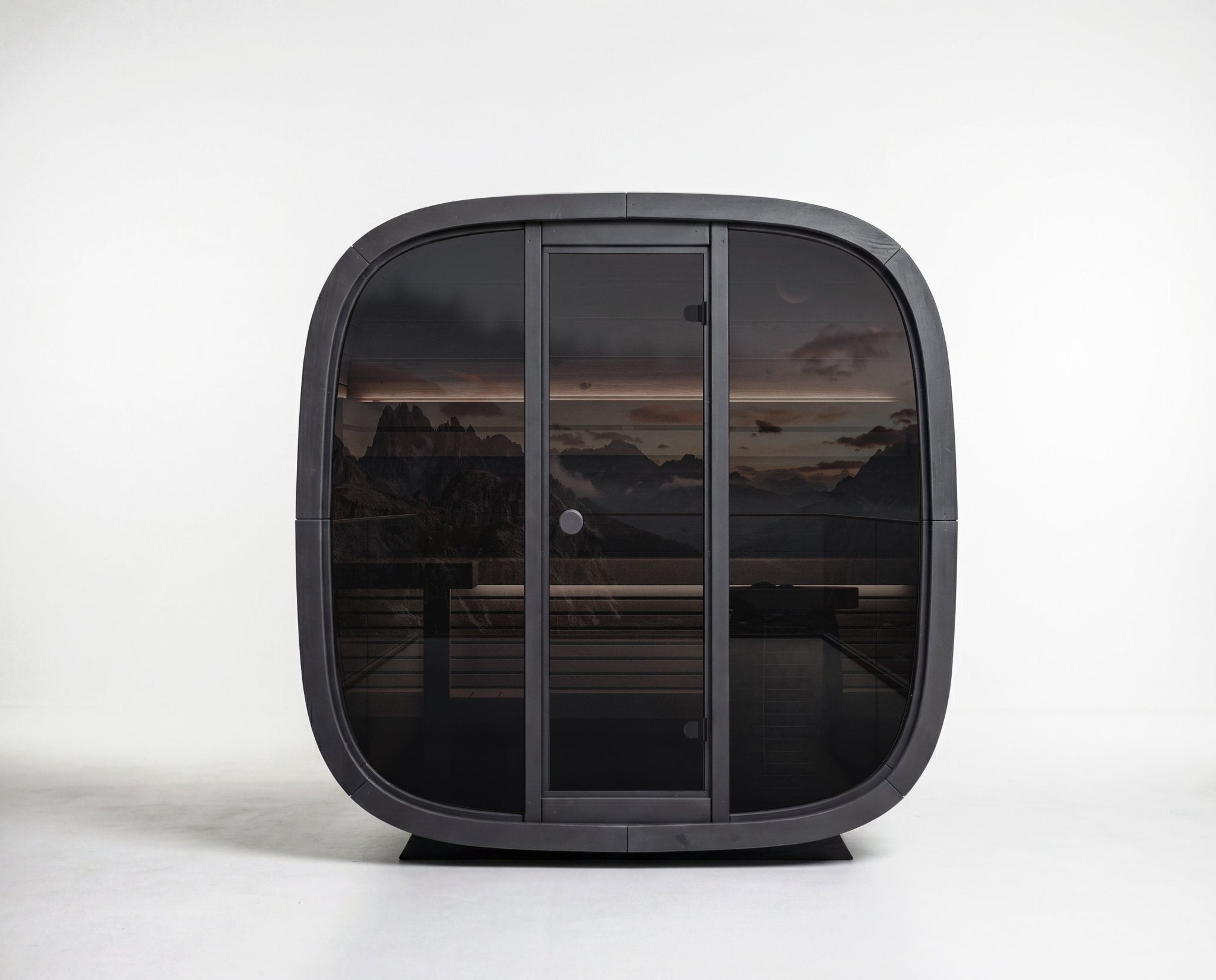 Leil Saunas Black Cube Classic 4-Person Outdoor Sauna Kit - NW Immersion
