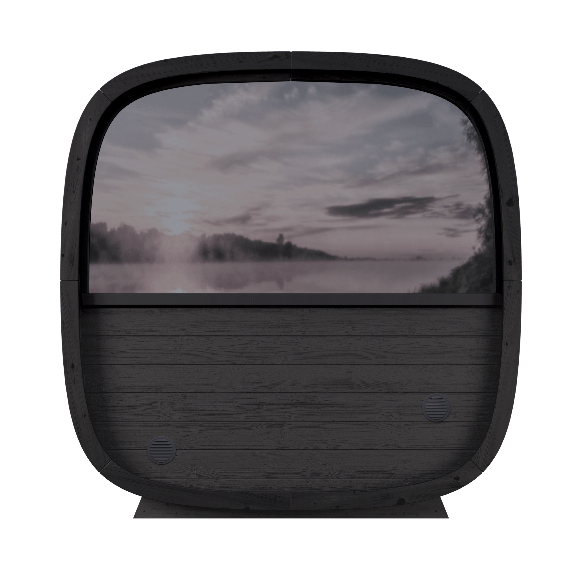 Leil Saunas Black Cube - COMFORT 6 - Person Outdoor Sauna Kit - NW Immersion