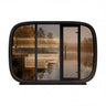 Leil Saunas Round Cube Double, 5 - 6 Person Luxury Outdoor Sauna with Changing Room - NW Immersion