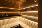Leil Saunas Round Cube Double, 5 - 6 Person Luxury Outdoor Sauna with Changing Room - NW Immersion