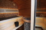 Leil Saunas Round Cube Mini, 4 - 5 Person Outdoor Sauna - NW Immersion