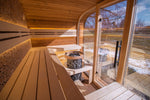 Leil Saunas Round Cube Relax, 6 Person Outdoor Sauna - NW Immersion