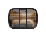 Leil Saunas Round Cube Relax, 6 Person Outdoor Sauna - NW Immersion