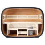 Leil Saunas Round Cube Relax, 6 Person Outdoor Sauna - NW Immersion