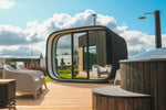 Leil Saunas Round Cube Single, 6 - 8 Person Outdoor Sauna - NW Immersion