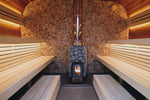 Leil Saunas Round Cube Single, 6 - 8 Person Outdoor Sauna - NW Immersion