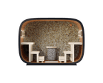 Leil Saunas Round Cube Single, 6 - 8 Person Outdoor Sauna - NW Immersion