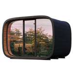 Leil Saunas Round Cube Single, 6 - 8 Person Outdoor Sauna - NW Immersion