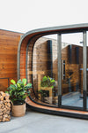 Leil Saunas Round Cube Single, 6 - 8 Person Outdoor Sauna - NW Immersion