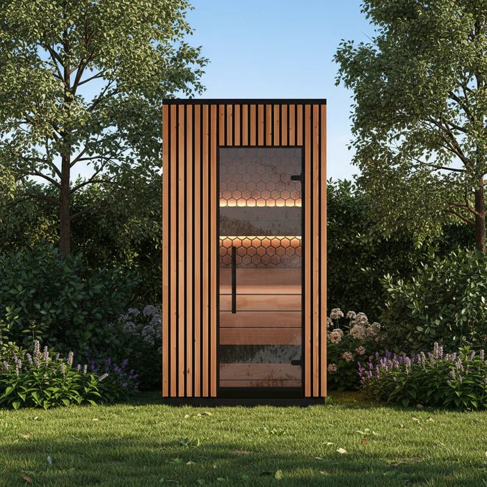 Leil Saunas Viva 120, 1 - Person Outdoor Sauna Kit - NW Immersion