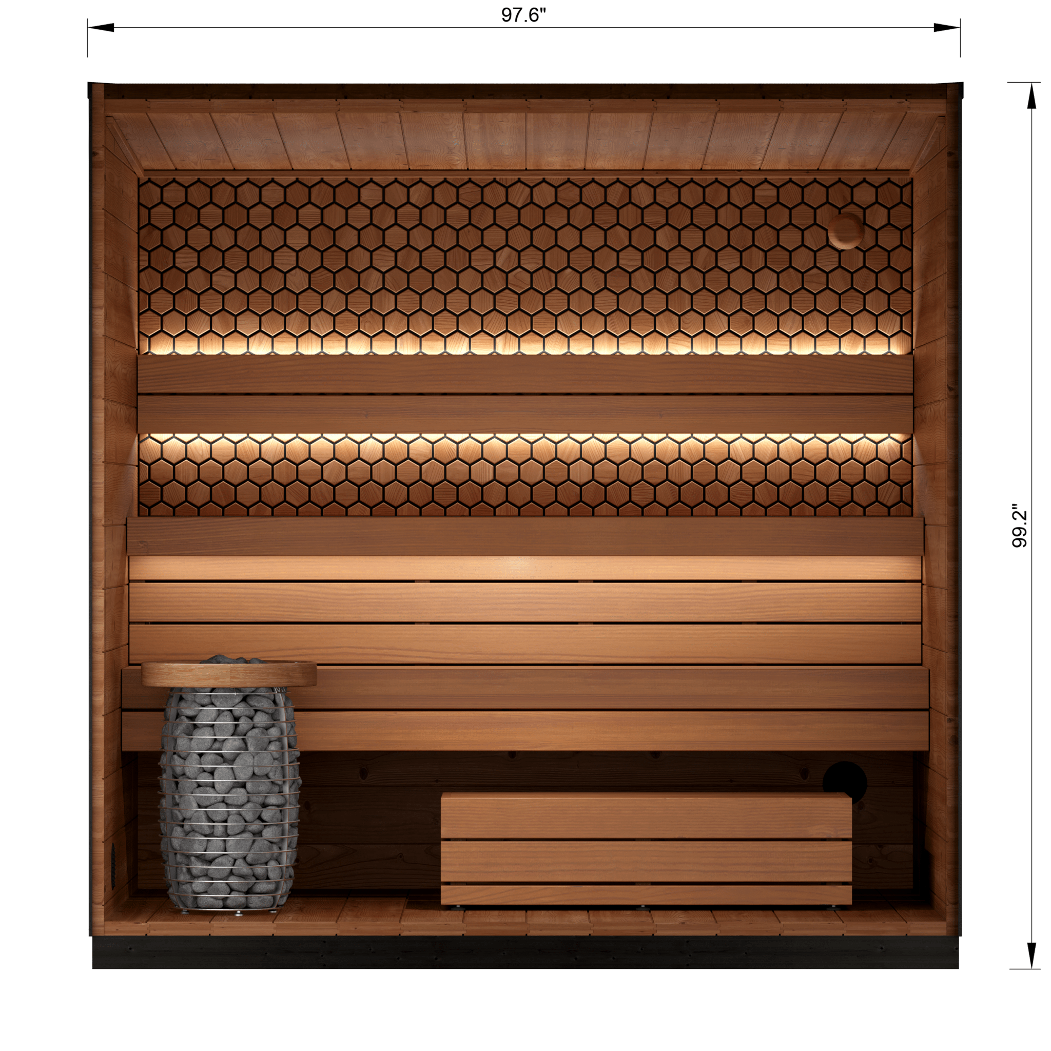 Leil Saunas Viva 250 4 - Person Outdoor Sauna Kit - NW Immersion
