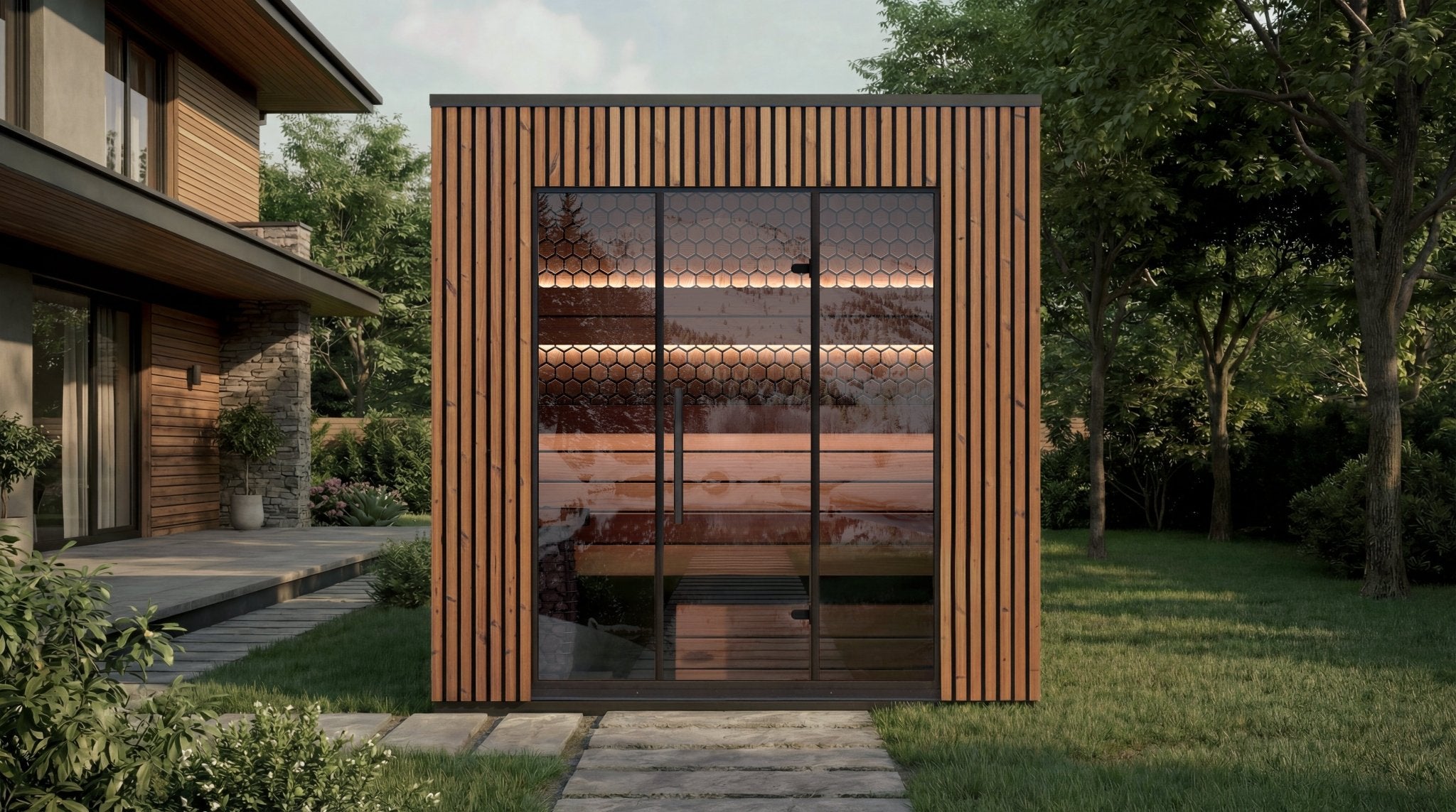 Leil Saunas Viva 250 4 - Person Outdoor Sauna Kit - NW Immersion