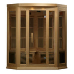 Maxxus 3 - Person Low EMF FAR Infrared Sauna Canadian Hemlock - Corner - NW Immersion