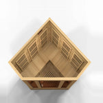 Maxxus 3 - Person Low EMF FAR Infrared Sauna Canadian Hemlock - Corner - NW Immersion