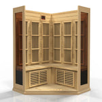 Maxxus 3 - Person Low EMF FAR Infrared Sauna Canadian Hemlock - Corner - NW Immersion