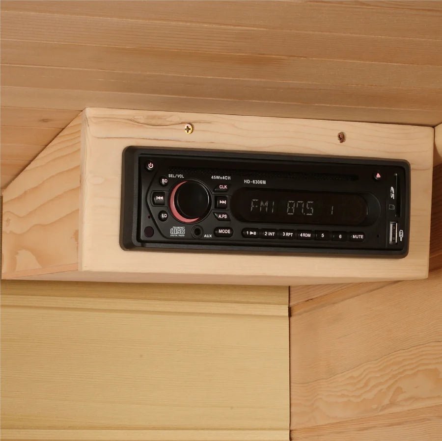 Maxxus 3 - Person Low EMF FAR Infrared Sauna Canadian Hemlock - Corner - NW Immersion