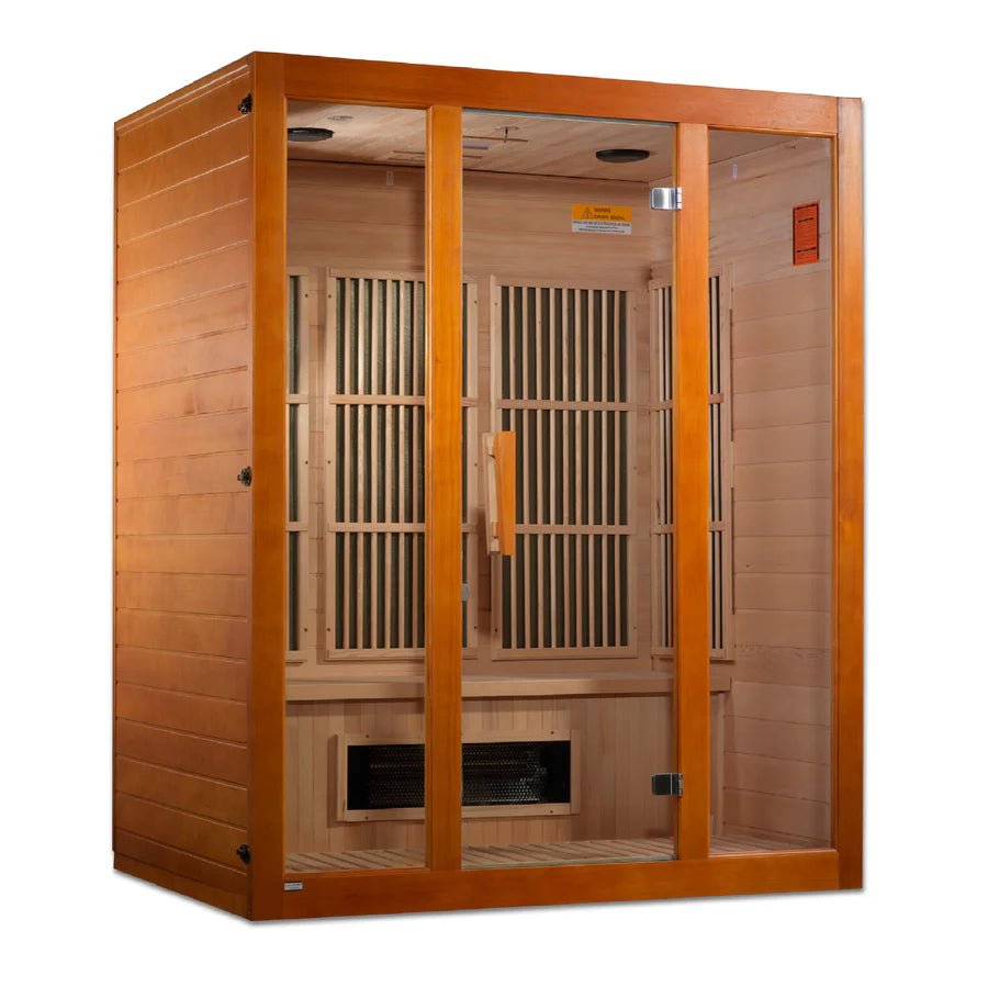 Maxxus "Alpine" Dual Tech 3 - Person Low EMF FAR Infrared Sauna Canadian Hemlock - NW Immersion