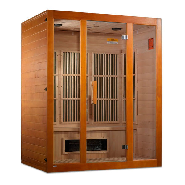 Maxxus "Alpine" Dual Tech 3 - Person Low EMF FAR Infrared Sauna Canadian Hemlock - NW Immersion