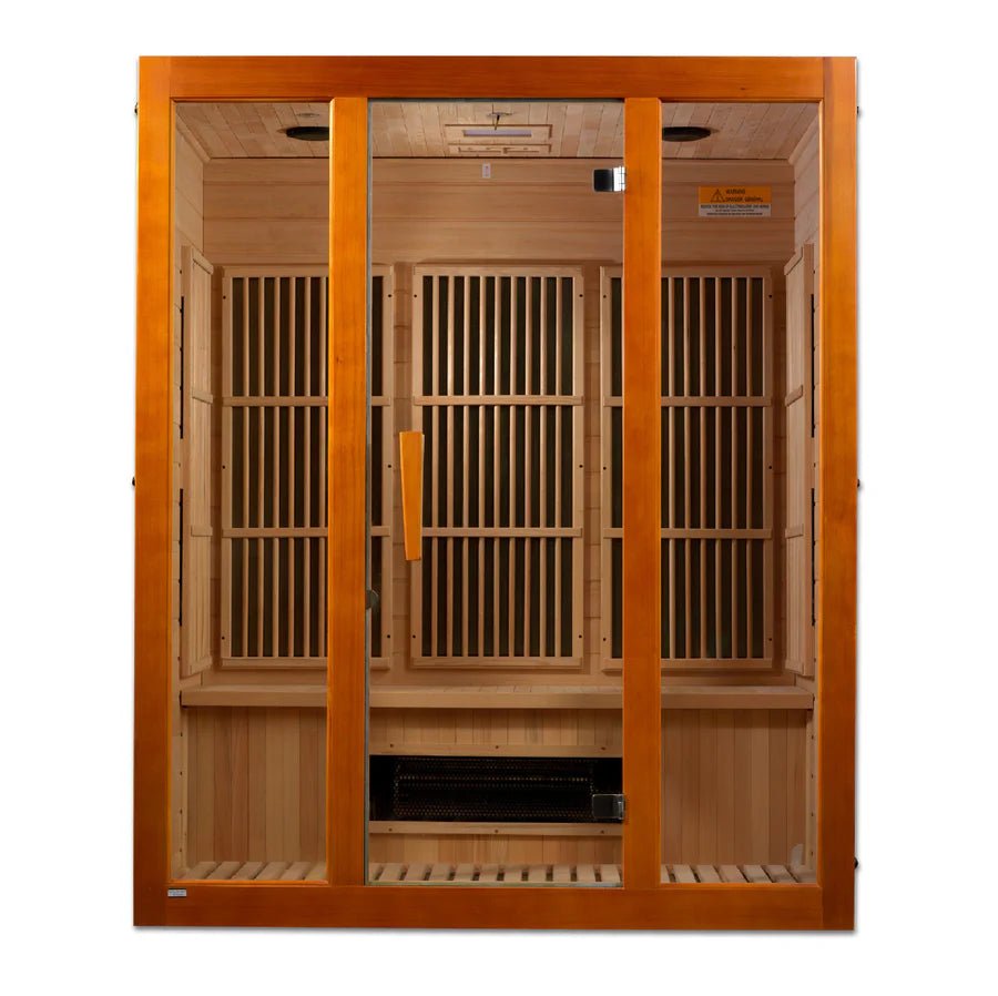 Maxxus "Alpine" Dual Tech 3 - Person Low EMF FAR Infrared Sauna Canadian Hemlock - NW Immersion