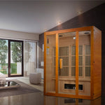 Maxxus “Alpine” Dual Tech 3 - Person Low EMF FAR Infrared Sauna Canadian Hemlock - NW Immersion
