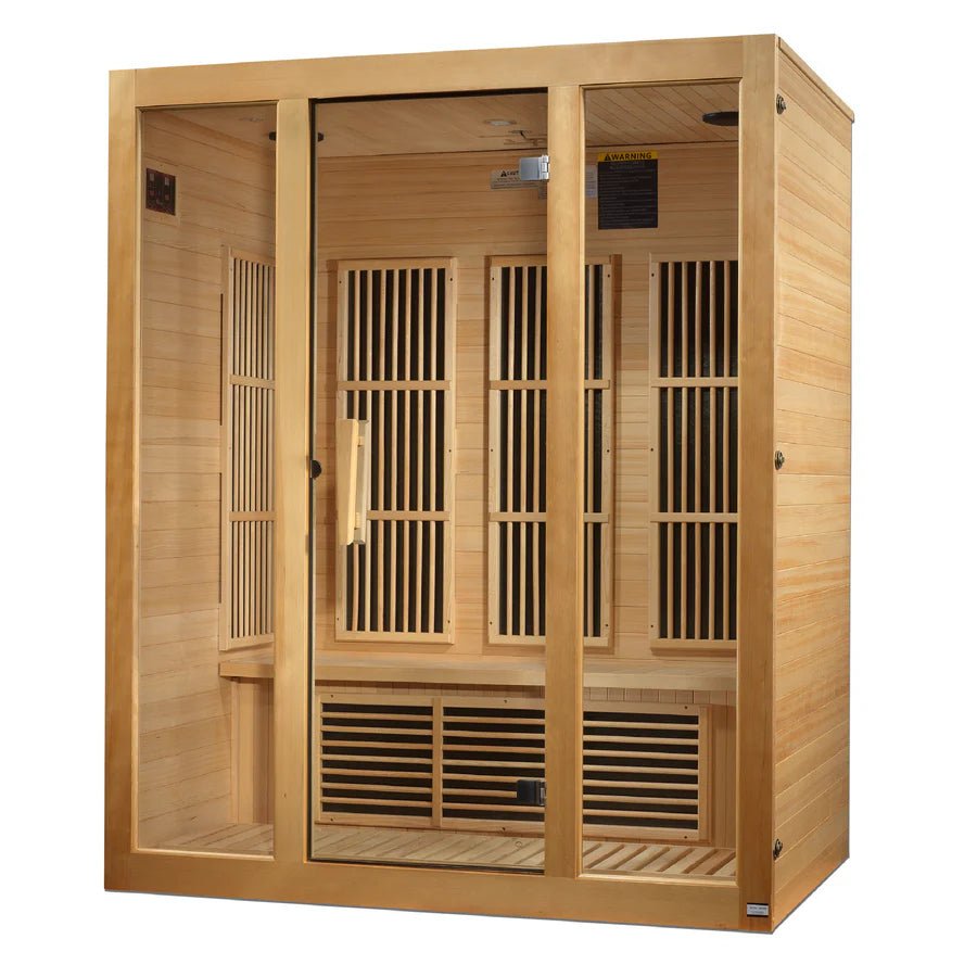 Maxxus "Bellevue" 3 Person Low EMF FAR Infrared Sauna Canadian Hemlock - NW Immersion