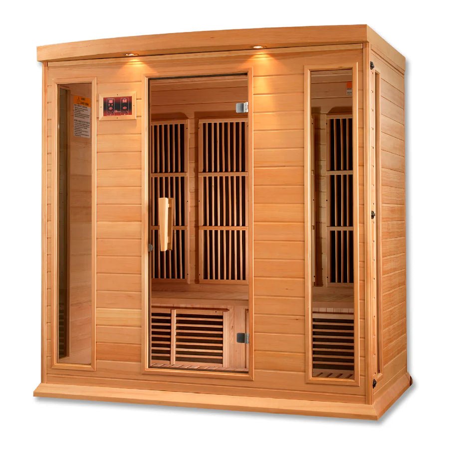 Maxxus Low EMF FAR 4-Person Infrared Sauna Canadian Hemlock — detail view