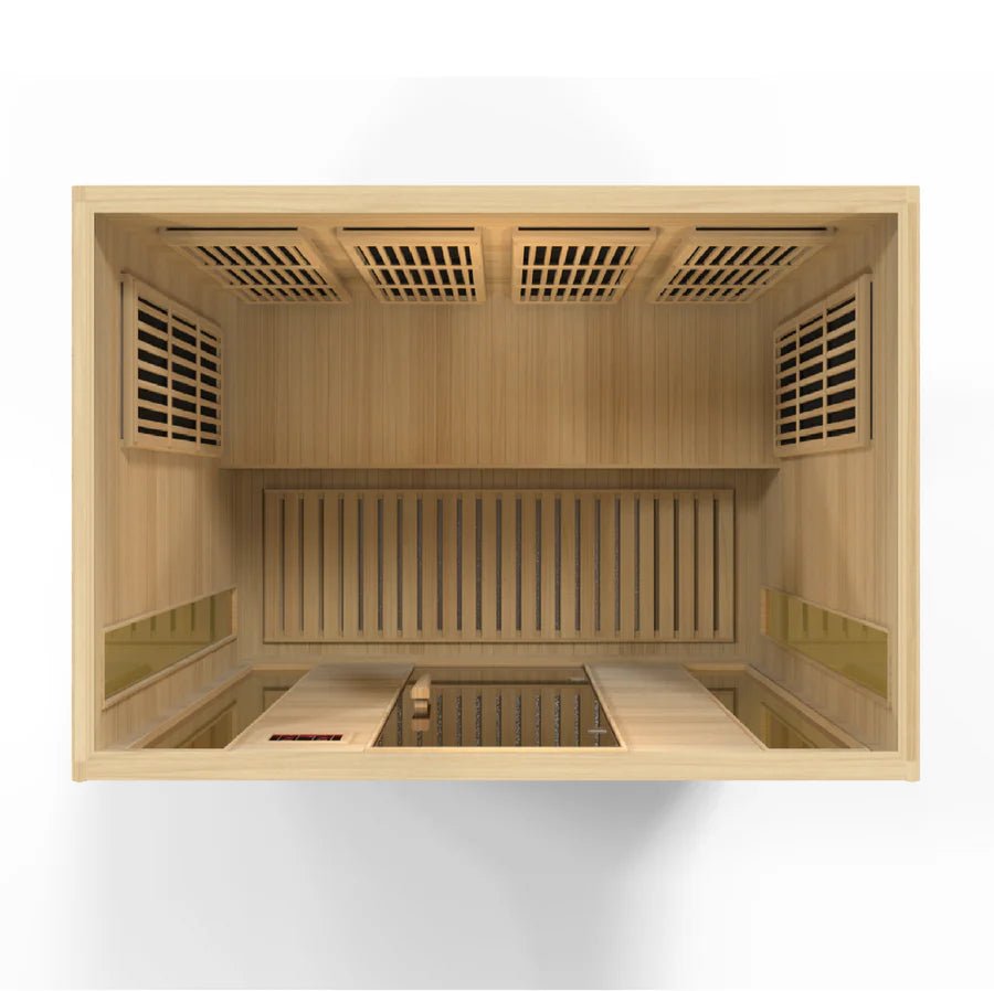 Maxxus Low EMF FAR 4-Person Infrared Sauna Canadian Hemlock — feature detail view