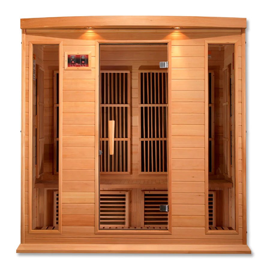 Maxxus Low EMF FAR 4-Person Infrared Sauna Canadian Hemlock — alternate angle view